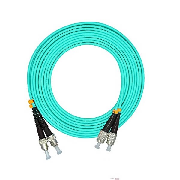 Elecbee 1 Core Fiber Optic Cable 3M FC to ST Duplex 50 125 10G OM3 Multimode