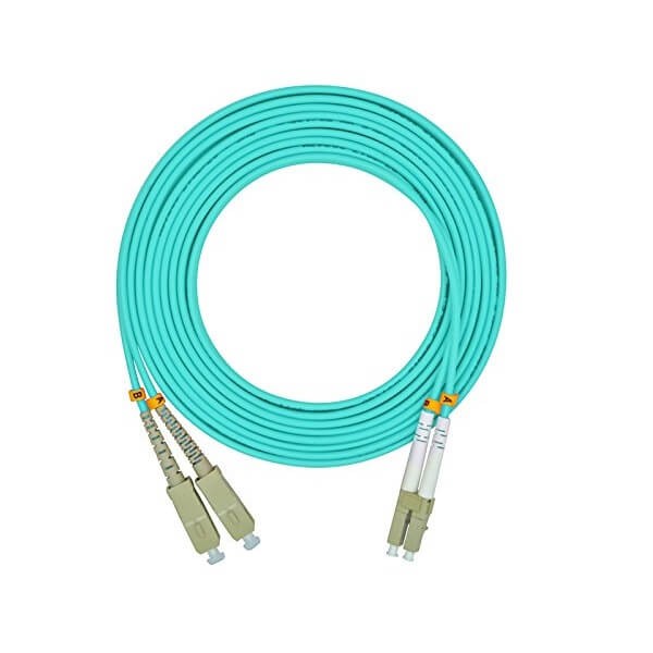 Elecbee Sell Fiber Optic Cable 3M LC to SC Duplex 50 125 10G OM3 Multimode Jumper Optical Patch Cord