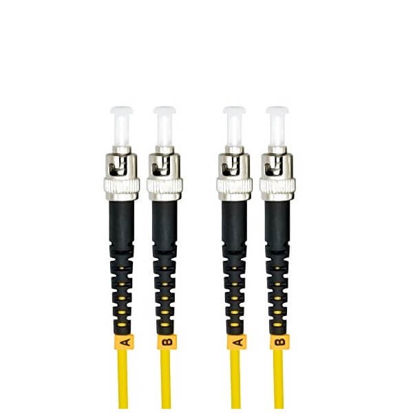 Elecbee Fiber Optic Cable 4 Core 3Meter ST to ST Duplex 9/125μm OS2 Single-mode Jumper Optical Patch Cord