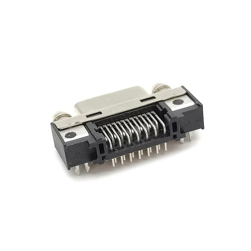 Elecbee CameraLink PCB Mount Connector - 90-Degree SDR Female Socket - Compatible with 12226-1150-00FR