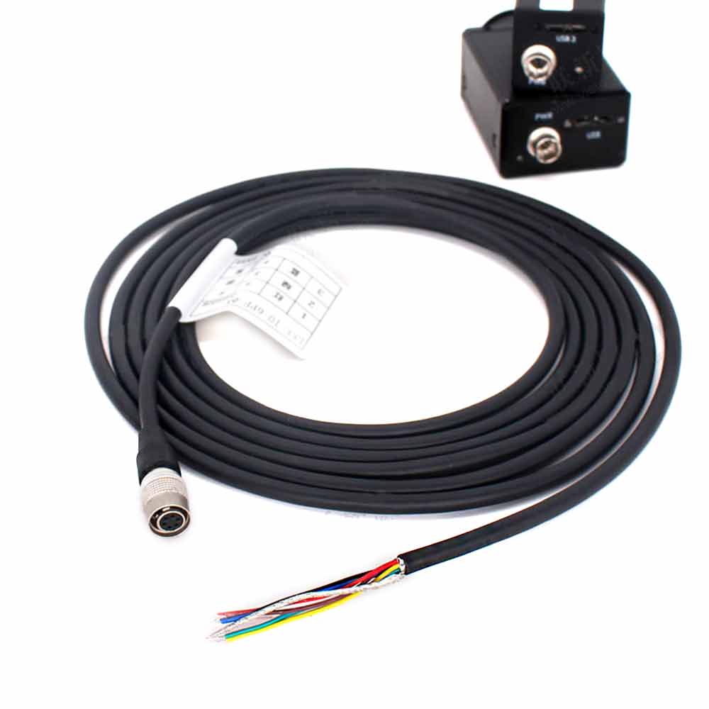 Elecbee HR10A-7P-6S  6 Core Cable IO Trigger Cable and Power Adapter 1 Meter