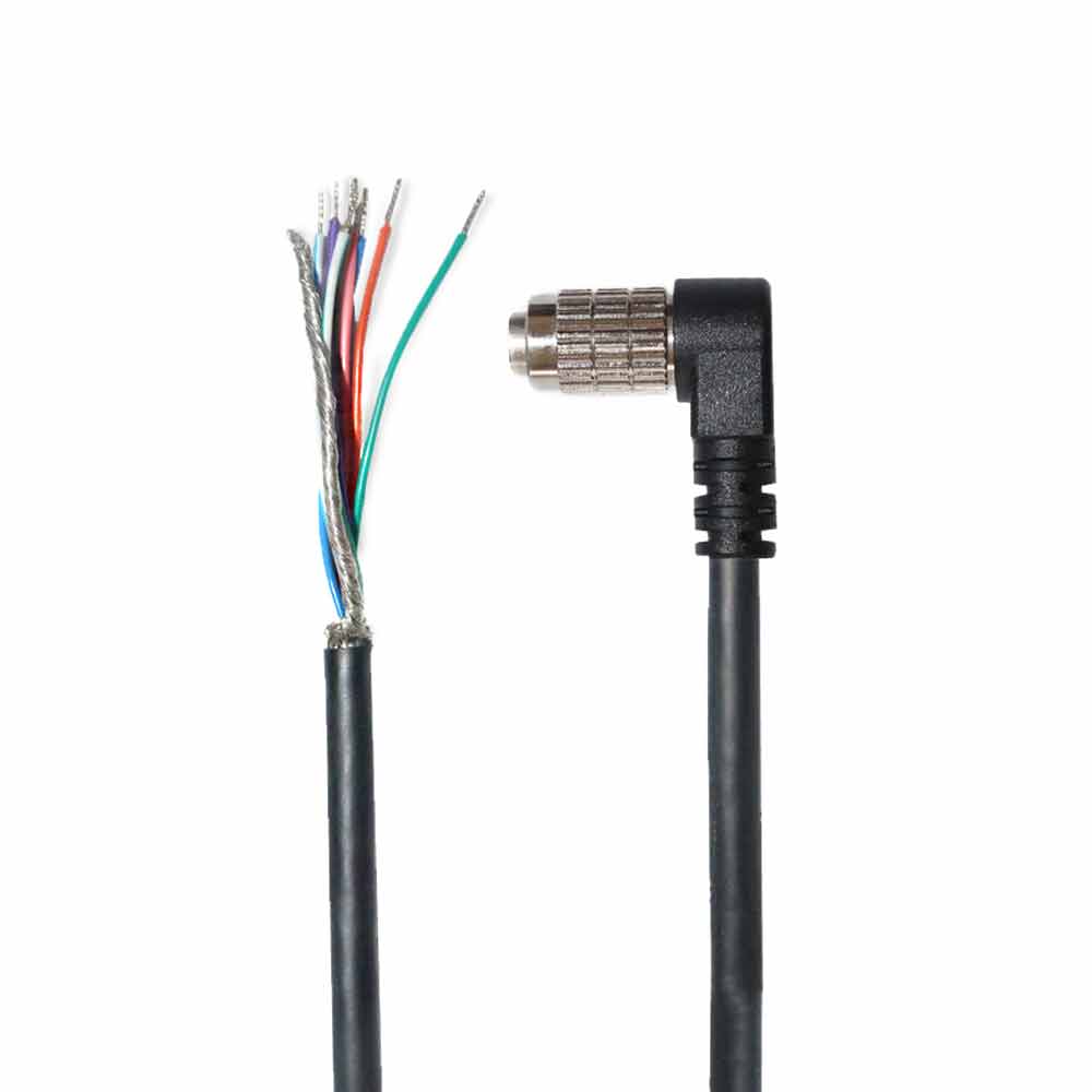 Elecbee IO Trigger Cable HR25-7TP-8S Right Angled Hirose Industrial Camera 3Meter