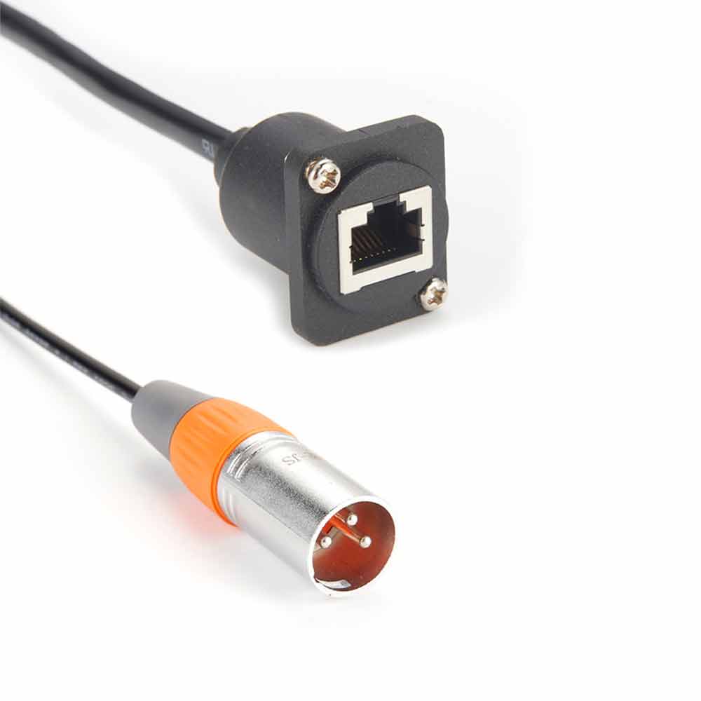 Elecbee DMX ADAPTER Panel mount XLR female to RJ45