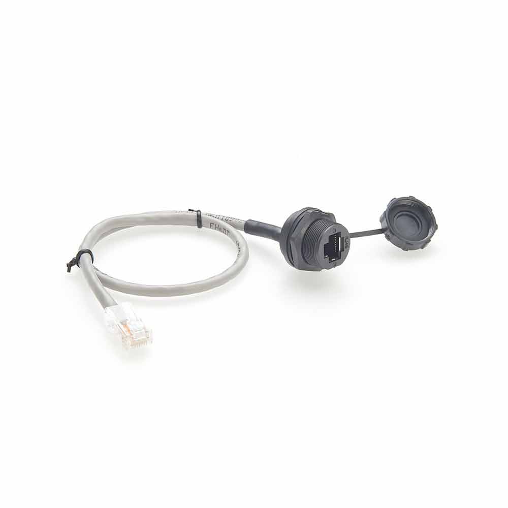 Elecbee Front Panel Mount Ethernet Network Waterproof RJ45 Connector IP67