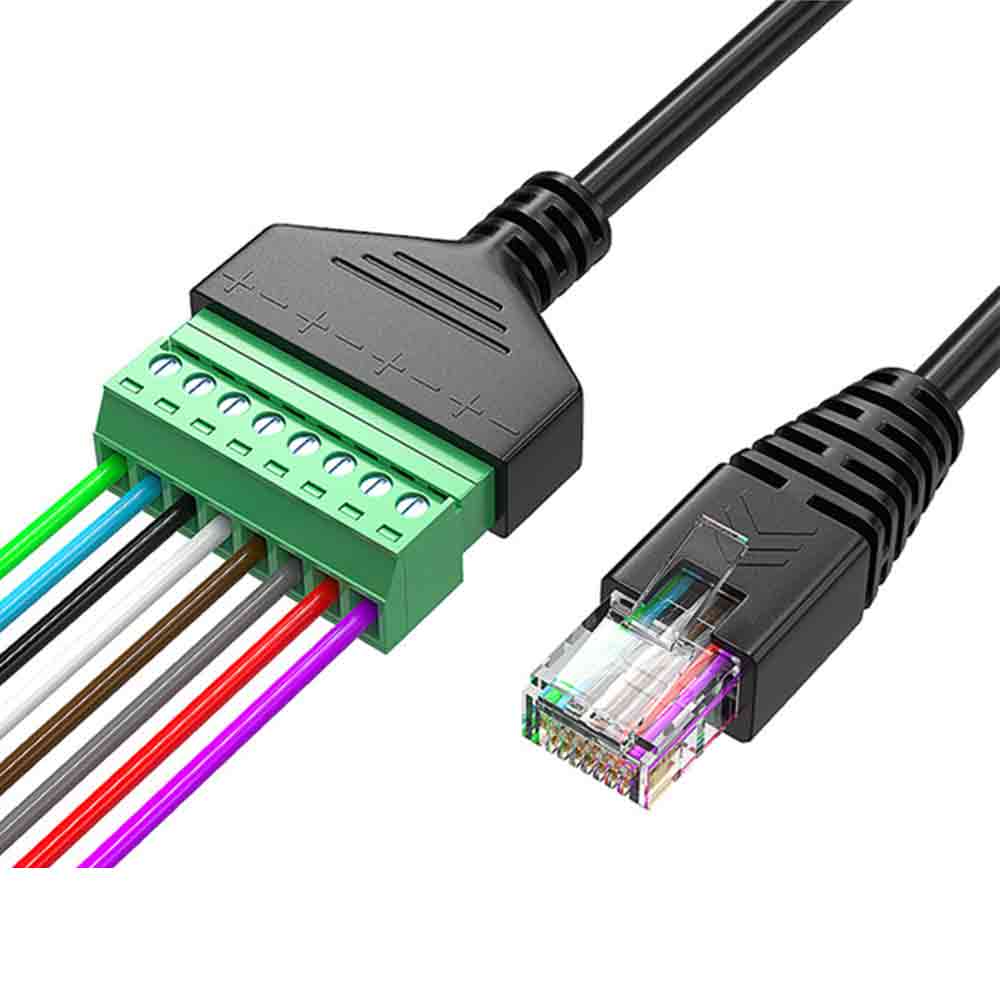 Elecbee Relay Cable CBL-7002 Terminal   Straight to RJ45 ,Straight Male