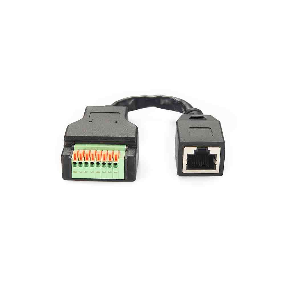Elecbee RJ45 Ethernet  Socket to Spring Terminal Block Adapter Terminal   Straight to RJ45 ,Straight Female