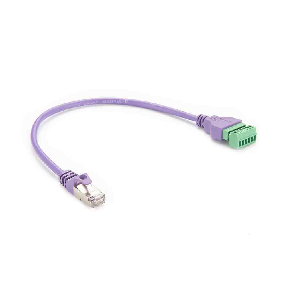 Elecbee RJ45  Plug to 6-Pin Terminal Adapter Terminal   Straight to RJ45 ,Straight Male