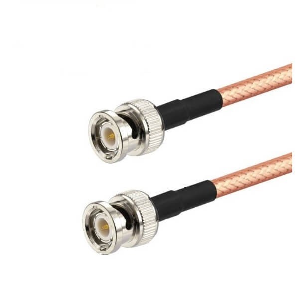 Elecbee 20pcs BNC Cable Connectors Male to Male RG400 RF Pigtail Adapter Coaxial Cable 10CM