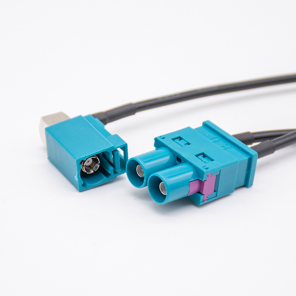 Elecbee 20pcs Antenna Adapter Fakra 2-Male To Female GPS Navigation Extension Cable 30CM RG174