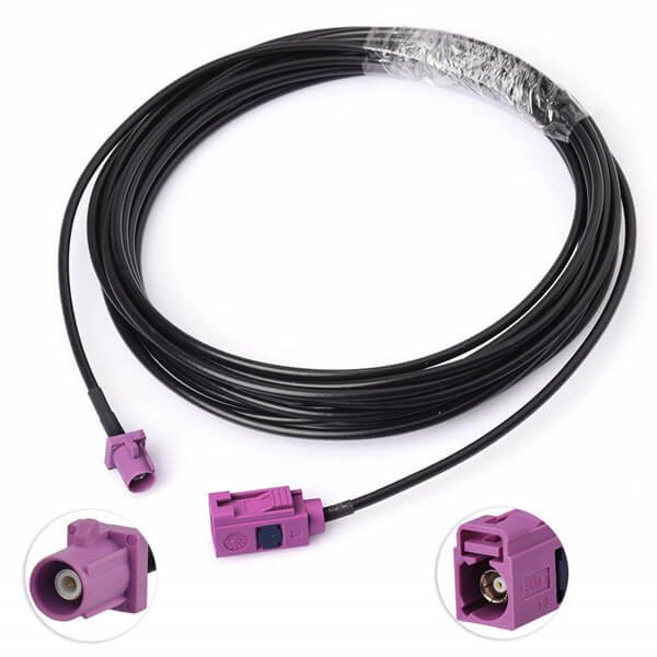Elecbee 20pcs RF Cable Extension Fakra H Pink Male to Fakra H Pink Female Satellite Radio Antenna Extension Cable 5M
