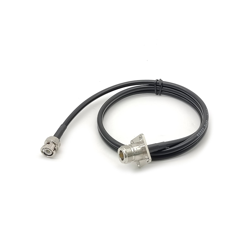 Elecbee 20pcs RF Cable Assemblies BNC Straight Male to N Type Flange Mounting Straight Female with RG58 RG223