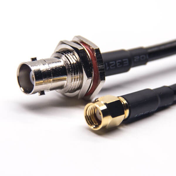 Elecbee 20pcs BNC Female Connectors Straight to SMA Straight Male RP Coaxial Cable with RG223 rg58