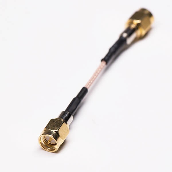 Elecbee 20pcs Coaxial Cable SMA Straight Male to 180 Degree Male
