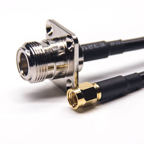 Elecbee 20pcs RF Cables Assemblies N Type Female Straight Flange Mounting to SMA Male RP Straight with RG223 RG58