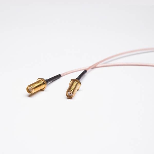 Elecbee 20pcs SMA Bulkhead Cable with Brown Coaxial Cable RG316 + TD