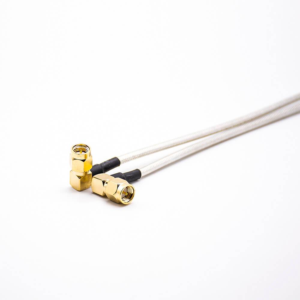 Elecbee SMA Cable Soldering Coaxial Assembly Male Right Angled to RG405 Cable