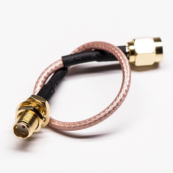 Elecbee 20pcs SMA Coax Cable Straight Male To Straight Bulkhead SMA Female Cable Assembly Crimp 30cm