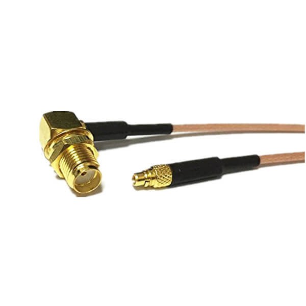 Elecbee 20pcs SMA MMCX Cable Male Straight to Female Bulkhead RA Pigtail Cable RG178 15cm