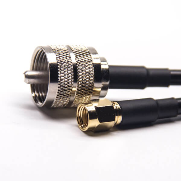 Elecbee 20pcs UHF Connector Straight Male to SMA Straight RP Male Coaxial Cable with RG223 RG58