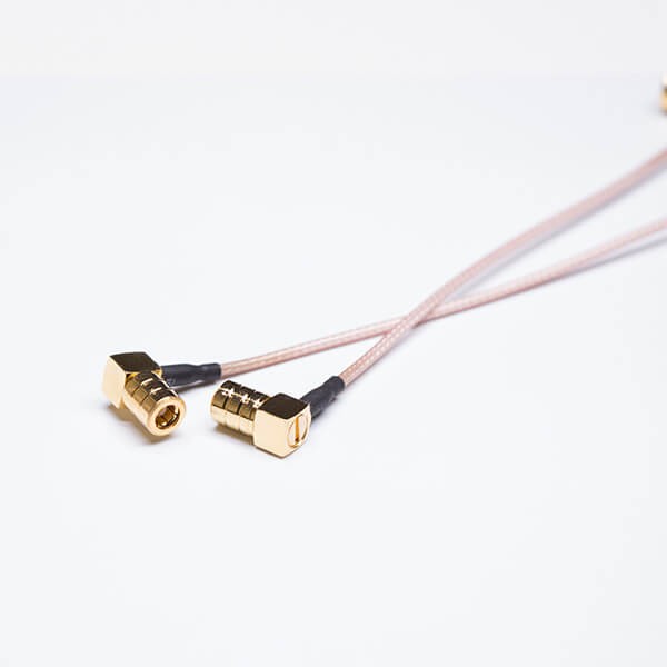 Elecbee SMB Coaxial Cable Assembly Male Right Angled to Brown RG316 Cable