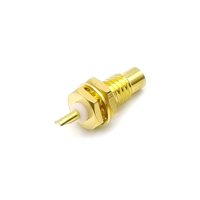 Elecbee SMC Connector Male Straight Panel Mount Bulkhead Nut installation 50 Ω