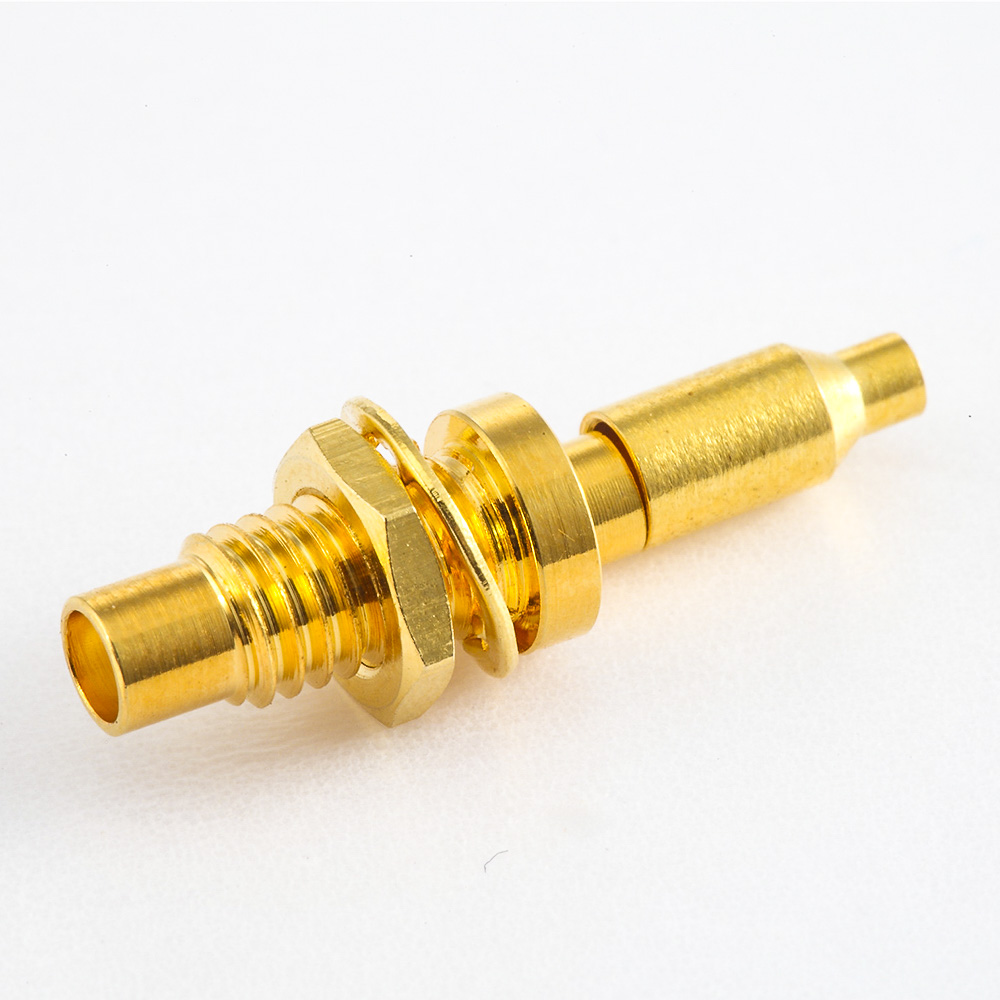 Elecbee SMC Cable Connector Male Straight Panel Mount Bulkhead Crimp for 1.13mm/1.32mm Cable