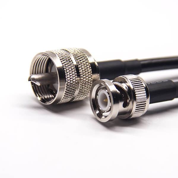 Elecbee 20pcs BNC Cable Male Straight to UHF Straight Male RF Coaxial Cable with RG223 RG58