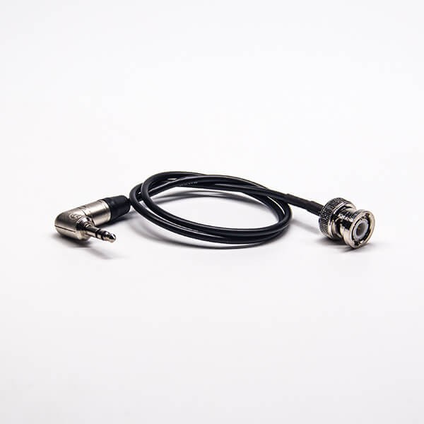 Elecbee BNC Straight to 3.5mm Cable Assembly 75ohm BNC Male to Right Angle Nutirk 3.5mm with RG174 Cable 40CM
