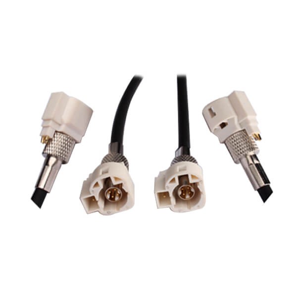 Elecbee 10pcs HSD Connector Automotive 6 Pin Cream Color with LVDS Cable 1M