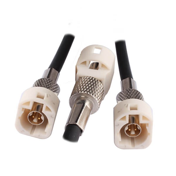Elecbee HSD Connector Cable Assembly 1M with 4Pin Cream Fakra HSD