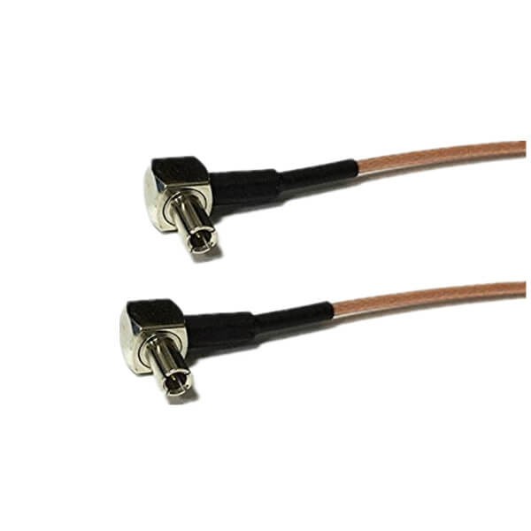 Elecbee 20pcs RF Cable and Connectors R/A TS9 Male to TS9 Male with RG178 15CM