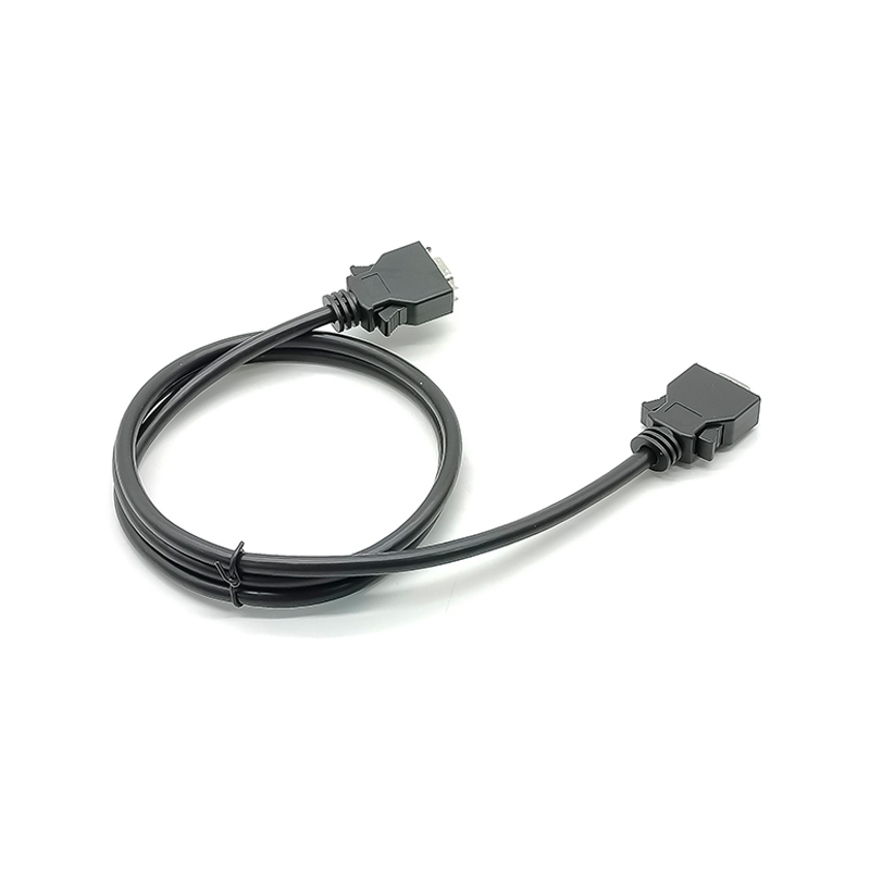 Elecbee SCSI Connector 14 Pin Straight Male to Male Connector Latch lock Double Ended Cable 1M