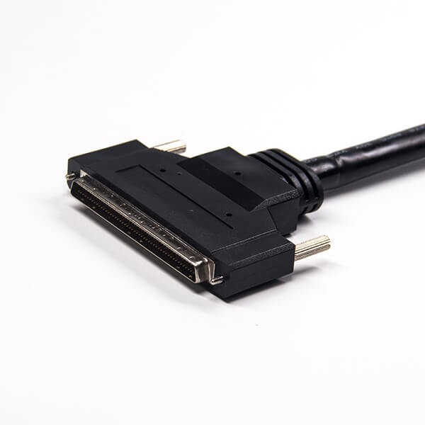 Elecbee SCSI Male to Male HPDB 100 Pin Straight Screw Locks Cable 1 M
