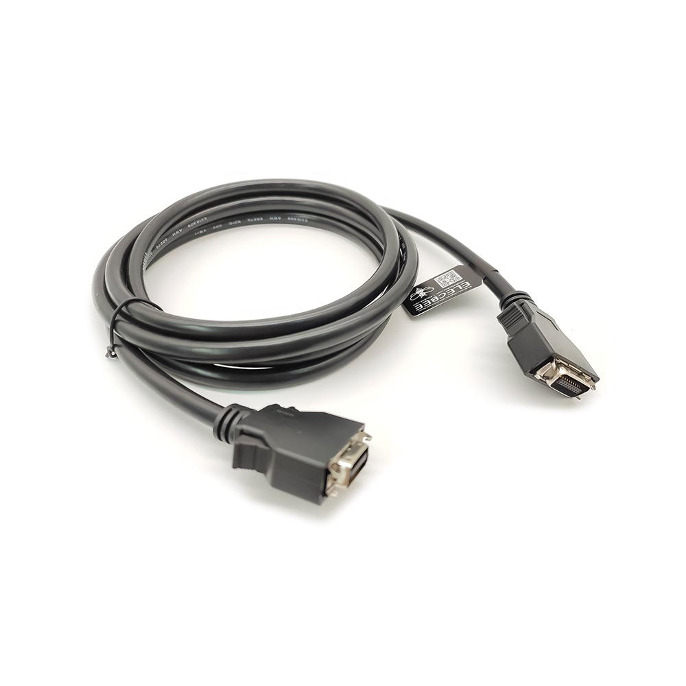 Elecbee SCSI MDR 20Pin Male To Male Straight Snap Type Connector With Servo Cable 2M