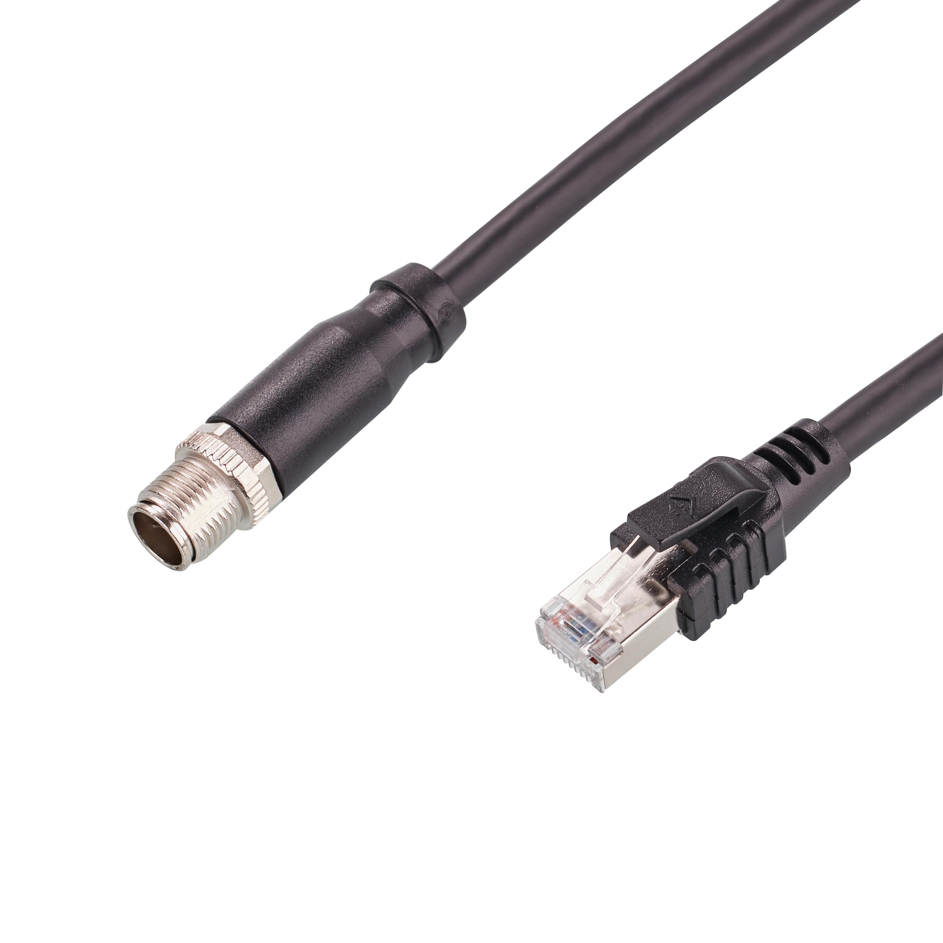 Elecbee M12 X-coded to RJ45 Male Industrial Network Cable for cognex 262 cameras 5m
