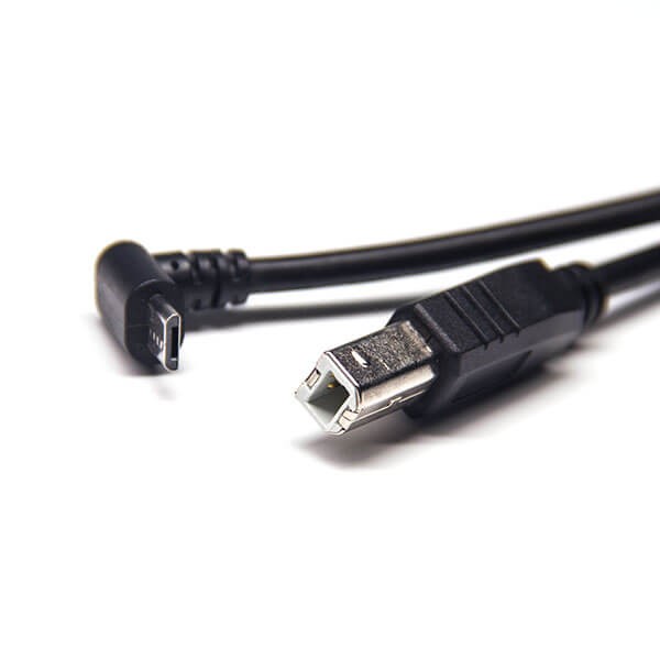 Elecbee 20pcs Micro USB Cable 90 Degree to USB B Male Straight