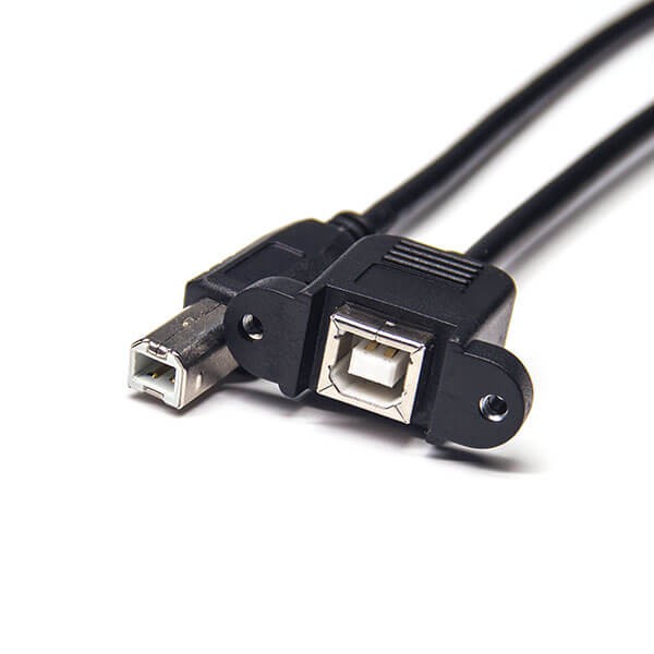 Elecbee 20pcs USB B to B Cable 180 Degree Male to Female OTG Cable