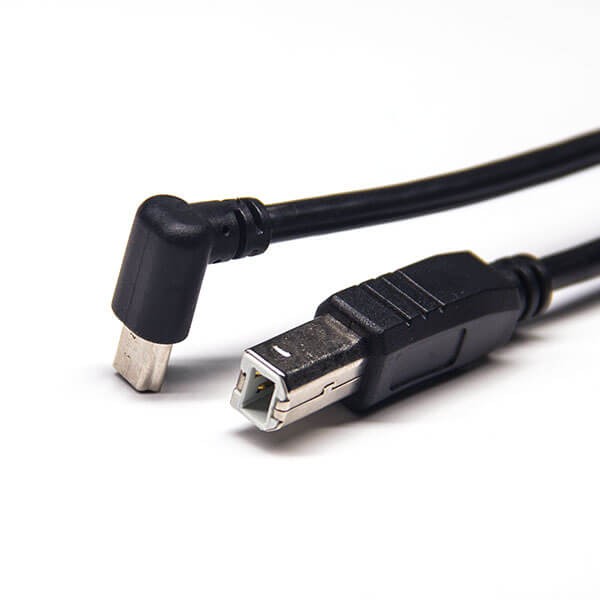 Elecbee 20pcs USB Mini Cable Types 1M Long Type B Male Straight to Mini USB Male Up Angle