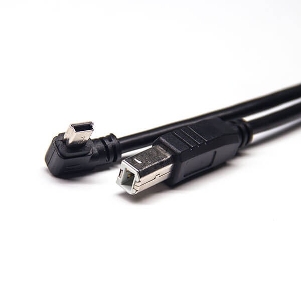 Elecbee 20pcs USB Mini Right Angle Male to USB B Straight Male