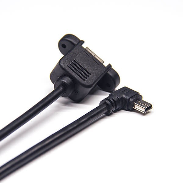 Elecbee 20pcs USB to Mini USB Type B Female to Mini USB Male Right Angle