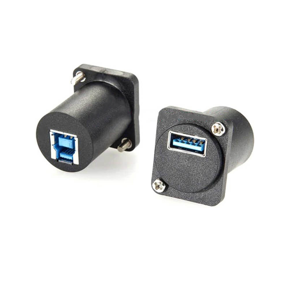 Elecbee Adapter USB 3.0 Socket Jack Type A to B Connector XLR Panel Mount