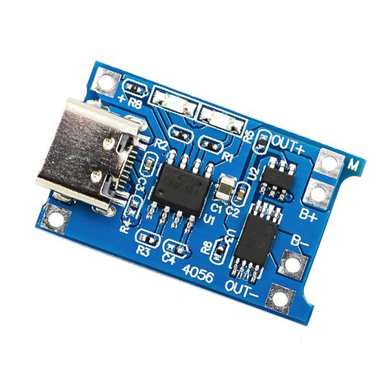 Elecbee 10pcs 5V 1A 18650 TP4056 Lithium Battery Charger Module Charging Board with Protection Dual Functions 1A Li-ion