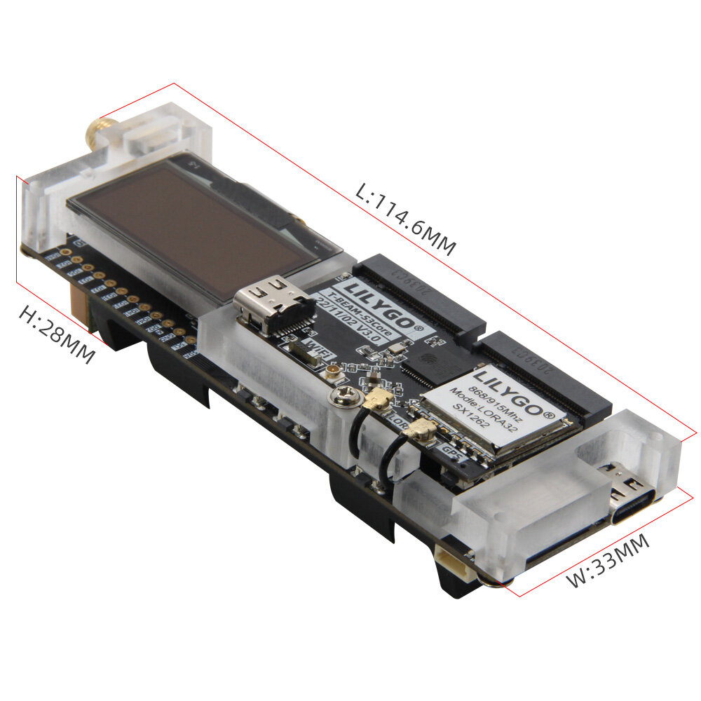 Elecbee Meshtastic T-BeamSUPREME L76K UBLOX ESP32-S3 SX1262 Module with GPS Development Board WiFi Bluetooth 1.3 inch OLED