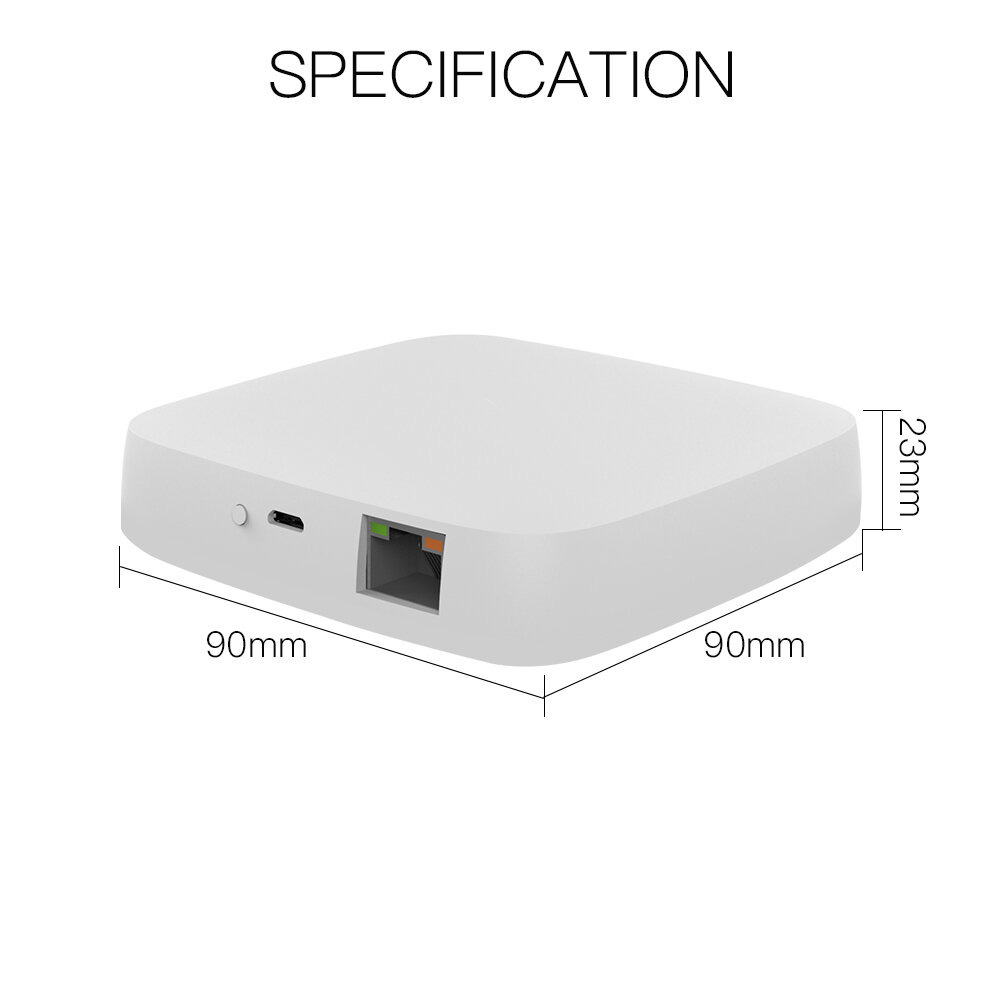 Elecbee MoesHouse ZB-HUB Wired Tuya ZigBee3.0 Smart Gateway Hub Work with Tuya Smart App Voice Control via Alexa Google Home