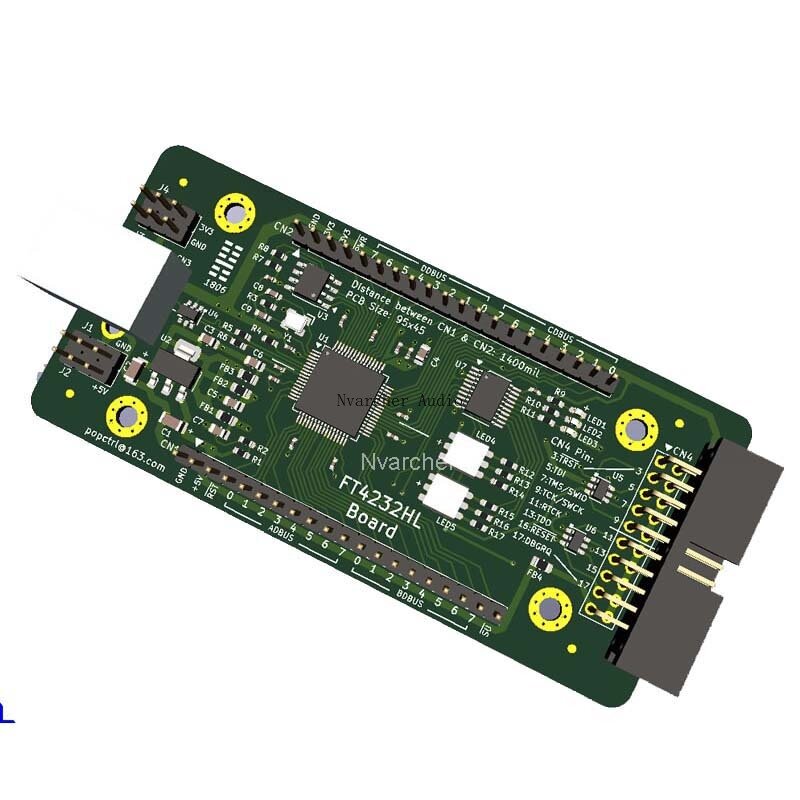 Elecbee Nvarcher FT4232HL Development Board FT4232 USB to Serial Port JTAG SPI I2C OpenOCD