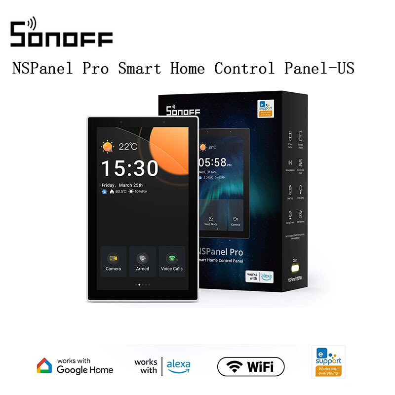Elecbee SONOFF NSPanel Pro 120 Type Smart Control Panel Touch Screen Zigbee3.0 Gateway Voice Control via Alexa Google Matter e-wlink