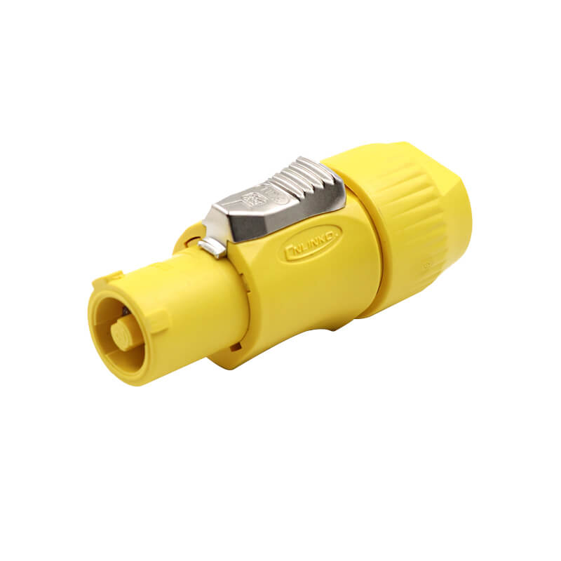 Elecbee Blue Plastic Power Cable Powercon Inline Connector Of Speaker Accessories 3Pin 20A Plug