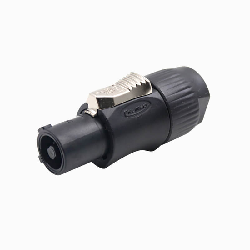 Elecbee High Current Capacity Triple Black Shell Ip65 Outdoor 3 Pin Waterproof Power Male Connector Plug