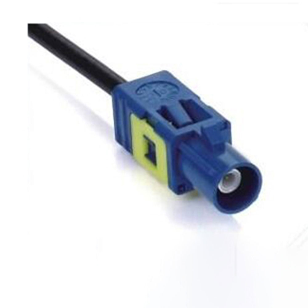 Elecbee Fakra C Code Blue Straight Male Connector Die Casting GPS Signal Single End Cable 0.5m