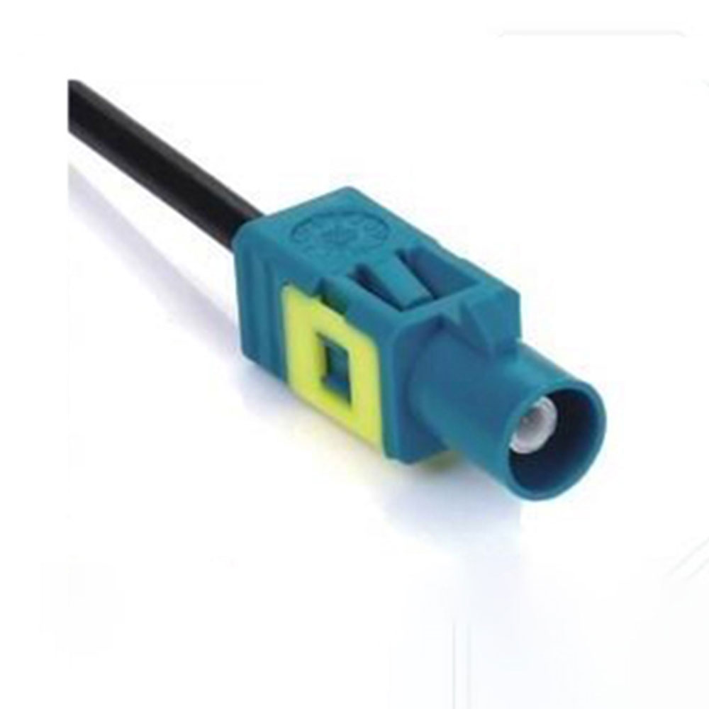 Elecbee Fakra Z Code Water Blue Straight Male Connector Die Casting Functional GPS Signal Single End Cable 0.5m